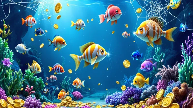 Tampilan permainan tembak ikan di lobi LEBAH4D